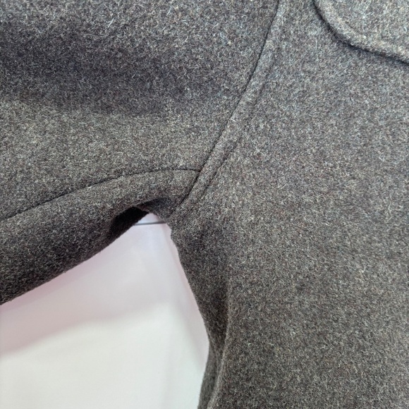 Gap wool blend dark green duffle jacket toggle closure with hood size M - Picture 6 of 16